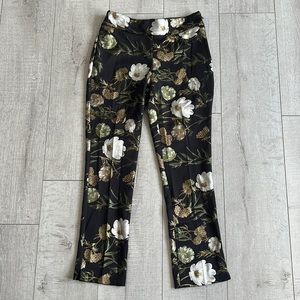 Floral Silk Print Pants